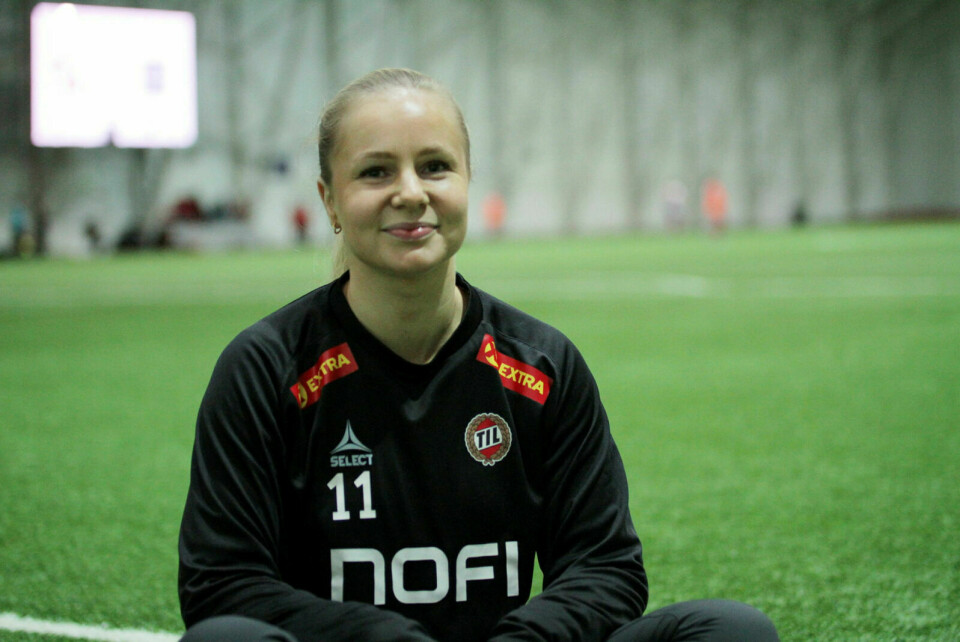 PAUSE: Sandra Nikolaisen Simonsen, her fra Bardufoss storhall i vinter, tar pause fra fotballen. Hun valgte ikke å resignere avtalen med TIL 2020.