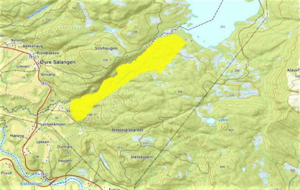 VERNES: Området som skal bli naturreservat strekker seg langs kommunegrensa mot Salangen, fra Leirbekkmoen til Leirbekkvatnet