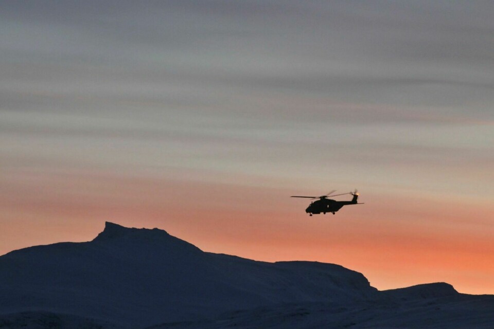 SLUTT: NH90 har hatt sine siste flyturer over fjellene i Indre Troms. Arkivfoto: Terje Tverås