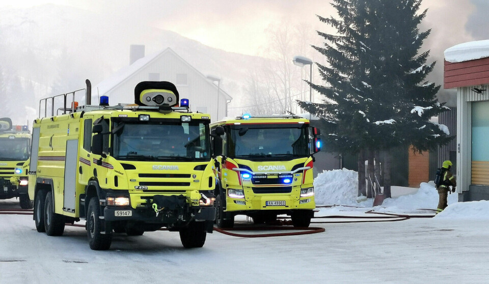 BRANN: Bildet er fra brann i et hus på Olsborg tidligere i vinter. Arkivfoto: Torbjørn Haugli