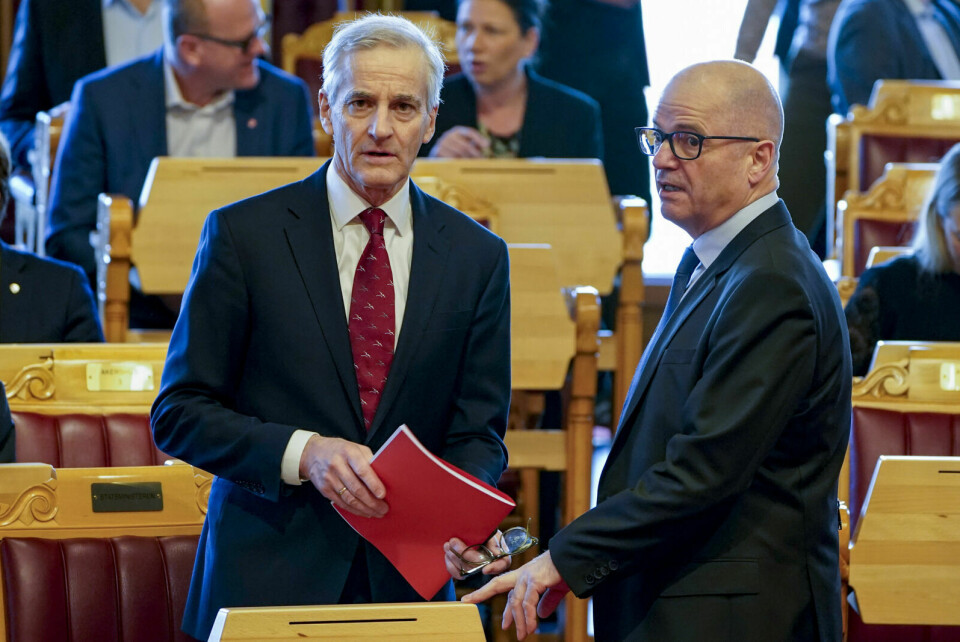 Statsminister Jonas Gahr Støre (Ap) holder en redegjørelse for Stortinget om krigen i Ukraina. Foto: Håkon Mosvold Larsen / NTB