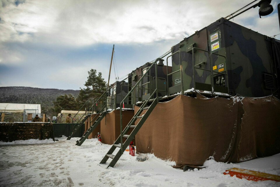 LEIR: Angivelig skal det tyske forsvaret ønsket å bygge en leir som skal kunne huse mellom 300 og 400 soldater i Indre Troms. I bakgrunnen kan man se litt av 'Camp Orange' - den nederlandske delen av Skjold leir, noen år tilbake i tid. Nå holder nederlenderne til på Bardufoss. Foto: Anette Ask / Forsvaret