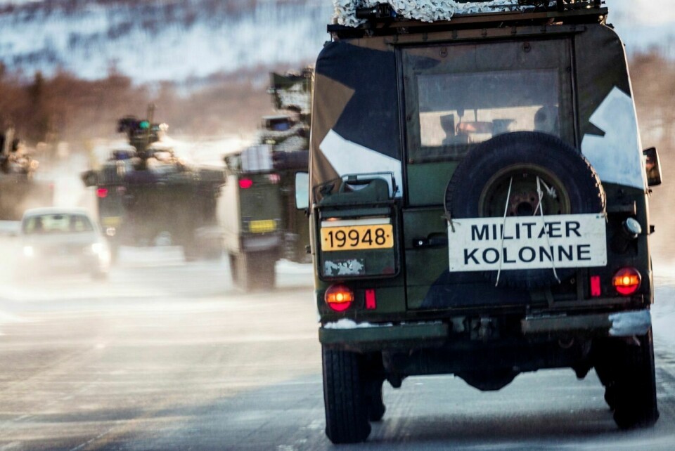 MYE TRAFIKK: Det blir mye militær trafikk og personell langs veiene mellom Øverbygd, Bardufoss, Setermoen, Fossbakken, Tennevoll og Sjøvegan i perioden mandag 7. til fredag 9. februar. Foto: Hæren