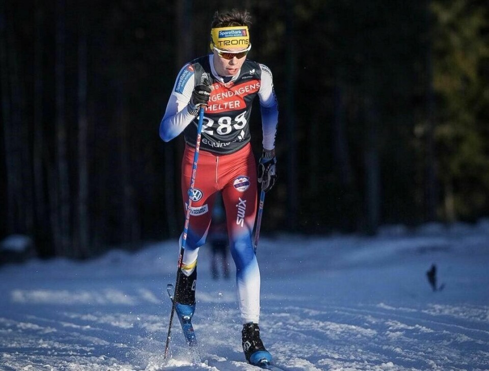 TOPPEN: Julian André Mikkelsen Lorentsen fra BOIF kjempet seg inn til en sterk 8. plass på 15 km klassisk i norgescupen søndag. Foto: PRIVAT
