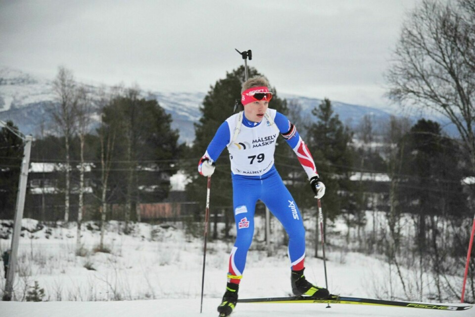 SPRAKK: Ole-Kristian Kvanli sprakk på siste stående skyting. Dermed ble det andreplass i juniorklassen for 17-åringen fra Målselv skiskyttere som går andre året på NTG Lillehammer. Arkivfoto: Kari Anne Skoglund