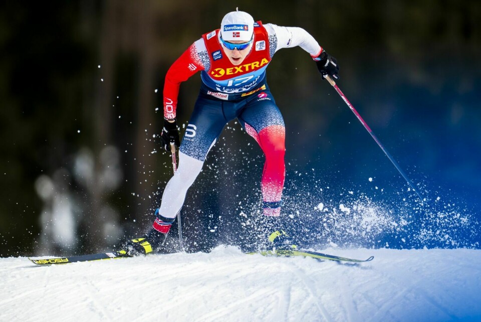 Erik Valnes under prologen i Tour de Ski i Lenzerheide. Foto: Terje Pedersen / NTB