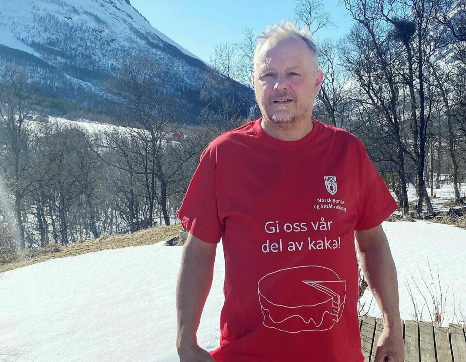 BEKYMRET: Frank Valø er leder i Troms bonde- og småbrukarlag. Han ber regjeringa se alvoret i situasjonen for bøndene. Foto: Privat