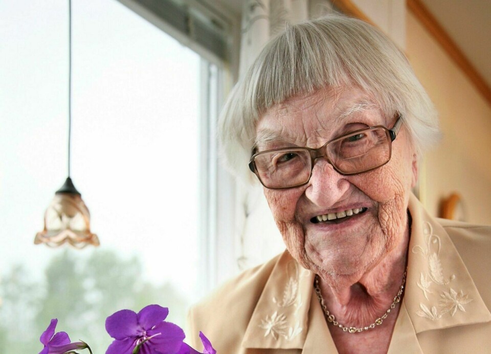 LANGT LIV: Therese Jakobsen, født 13. juni 1915 på Hamran i Malangen, hadde ikke selv trodd hun skulle bli så gammel, har hun tidligere fortalt avisa. Arkivfoto: Lill-Karin Elvestad
