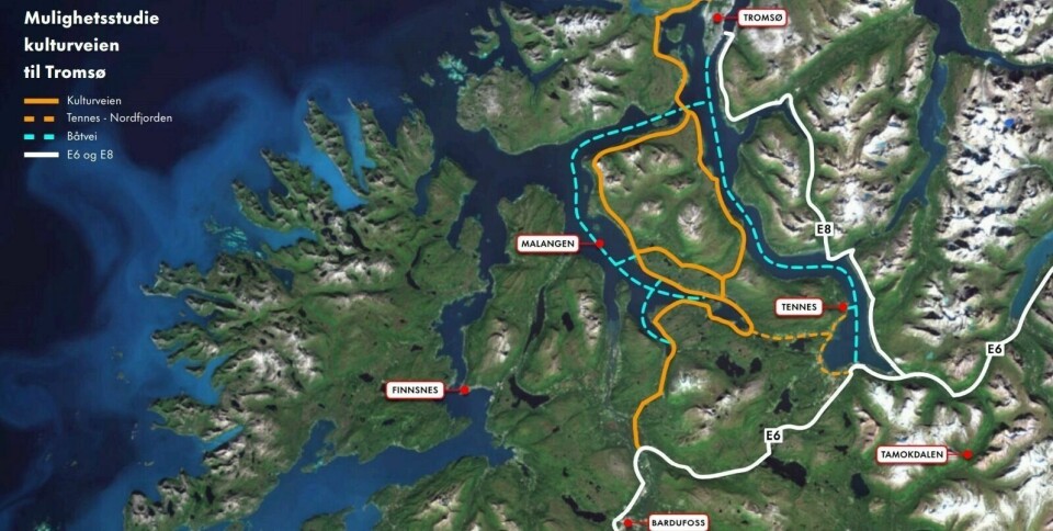 OMVEI: Hvor veien skal gå er ikke riktig avgjort enda, men Balsfjord næringsutvikling håper å få markedsført ei rute som vil gi folk lyst til å ta en omvei på sin ferd mot Tromsø.