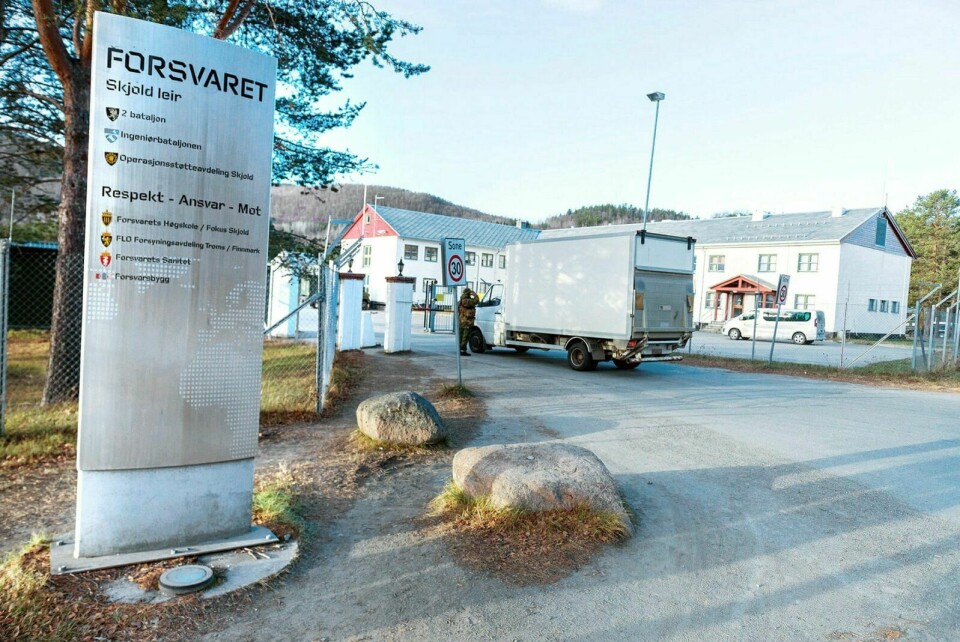 SMITTETILFELLE: Det siste smittetilfellet i Målselv ble påvist i Maukstadmoen garnison. Arkivfoto: Øivind Baardsen/Hæren