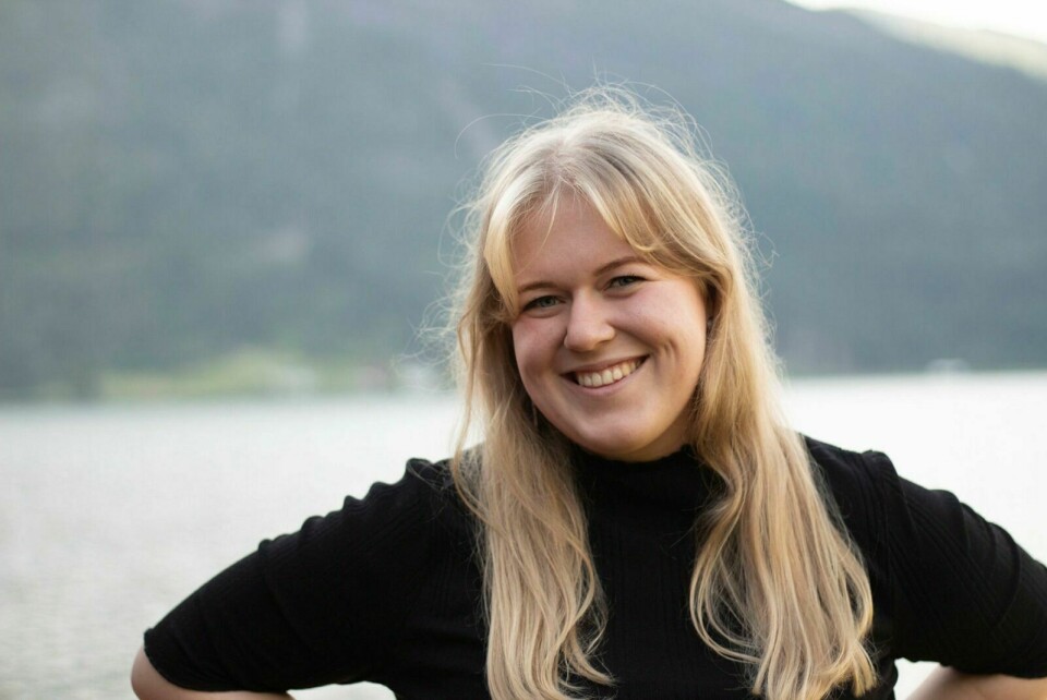 Frida Pernille Mikkelsen, leiar i Norsk Målungdom. Pressefoto: Rebekka Hovland