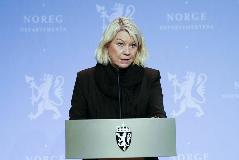 FORTSATT STOPP: Justis- og beredskapsminister Monica Mæland sier det er nødvendig å forlenge innreiserestriksjonene. Foto: Torstein Bøe / NTB