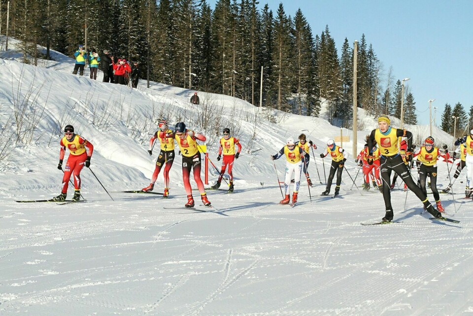 MOT AVLYSNING: NNM i skiskyting i Målselv i neste måned går mot ei formell avlysning. Her fra stafettene under mesterskapet i Mo i Rana i 2019 da det sist var et NNM for skiskytterne. Foto: Ivar Løvland