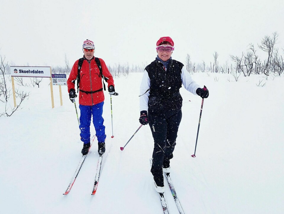 Q-REISTAD: Britt Moen og Trygve Løvoll var to av de 630 som fullførte årets Reistadløp i QR-utgaven. Foto: Ivar Løvland
