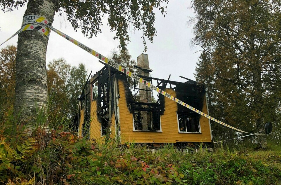 EN AV BRANNENE: Dette bolighuset i Nedre Målselv ble totalskadd i brannen kvelden 7. september. Arkivfoto: Kari Anne Skoglund