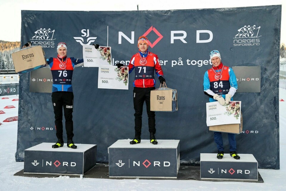 GULLGUTT: Erik Valnes fra Bardufoss OIF gikk inn til gull på 10 km klassisk under NM på ski i Granåsen mandag. Foto: Geir Olsen / NTB