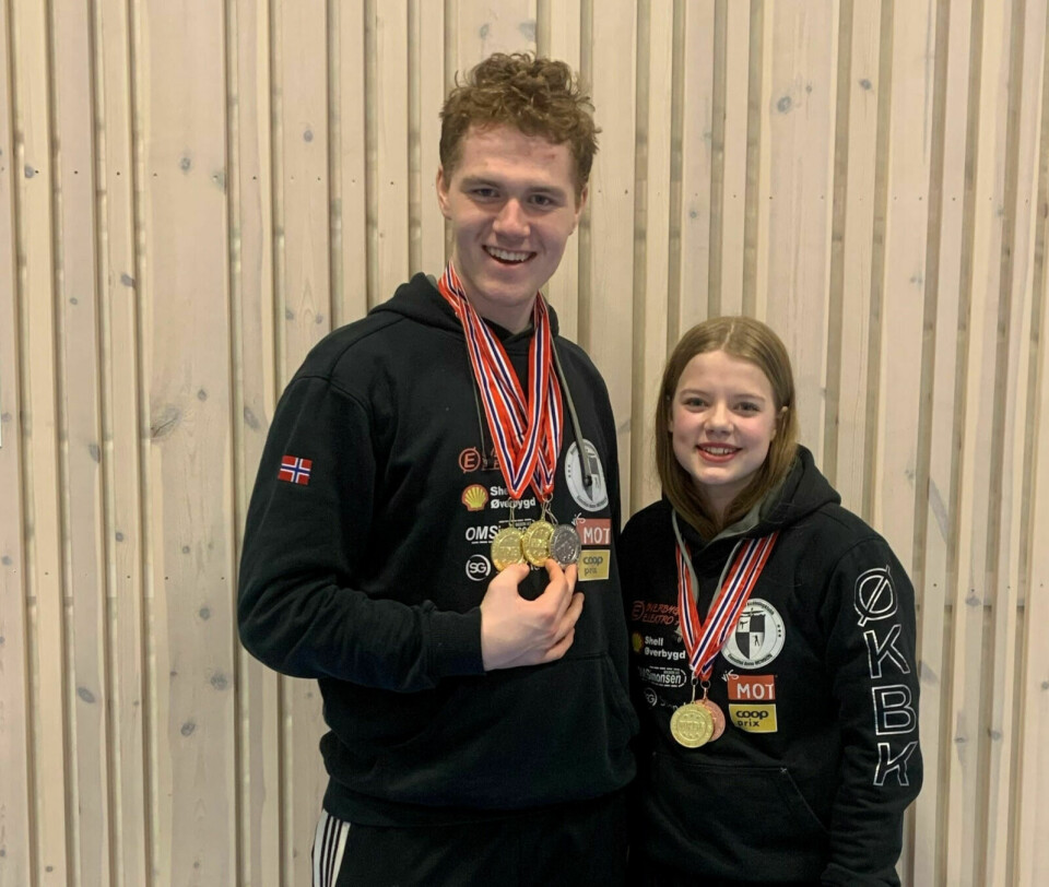 NORGESMESTRE: Audun Frihetsli og Celine Hansen-Salen vant begge gull under NM i Fana ved Bergen lørdag. Foto: PRIVAT