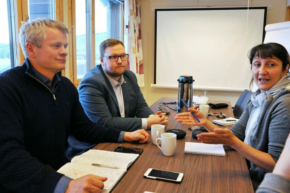 FØRSTEKANDIDAT: Høyres medlemmer i nord ønsker Erlend Svardal Bøe (i midten) som partiets førstekandidat til neste års Stortingsvalg. Regina Alexandrova er ønsket på 6. plass, mens varaordfører i Målselv, Martin Nymo er nominert på 16. plass. Arkivfoto.