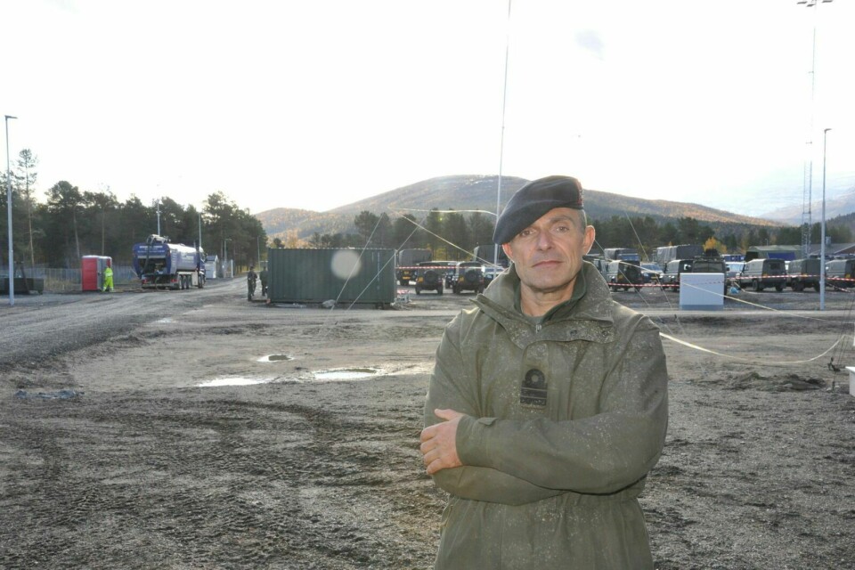 FORNØYD: Oberstløytnant Emanuel Thomeer er bataljonssjef for marineinfanteristene som nå trener i Indre Troms. Han er godt fornøyd med både treningsforholdene og fasilitetene forøvrig, og han betegner den nybygde øvingsleiren Camp Orange som en «five star camp».