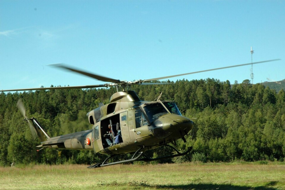 KUN TRE BLIR IGJEN PÅ BARDUFOSS: 339 skvadrons helikopter av typen Bell 412. Foto: Morten Kasbergsen (arkiv)