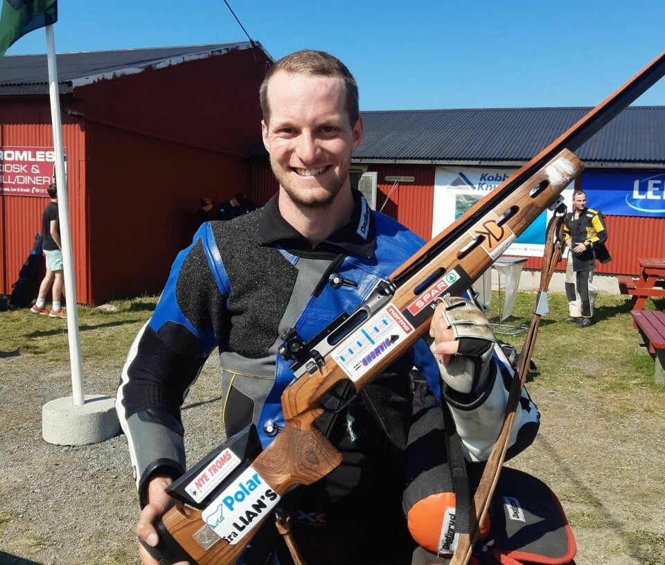 PÅ FJERDE: Ole-Anders Hagen fra Målselv skytterlag endte på en 4. plass i NNM i klasse 3-5 med sine 342 poeng til slutt. Foto: PRIVAT