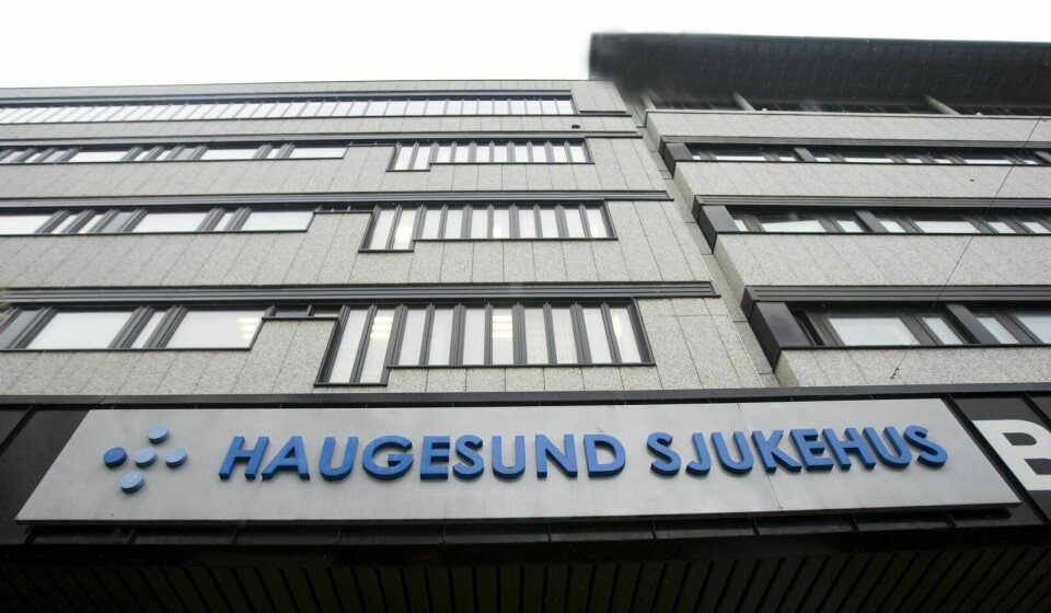 BEHANDLET: Pasienten ble behandla på Haugesund sykehus. Foto: Jan Kåre Ness/ NTB Scanpix