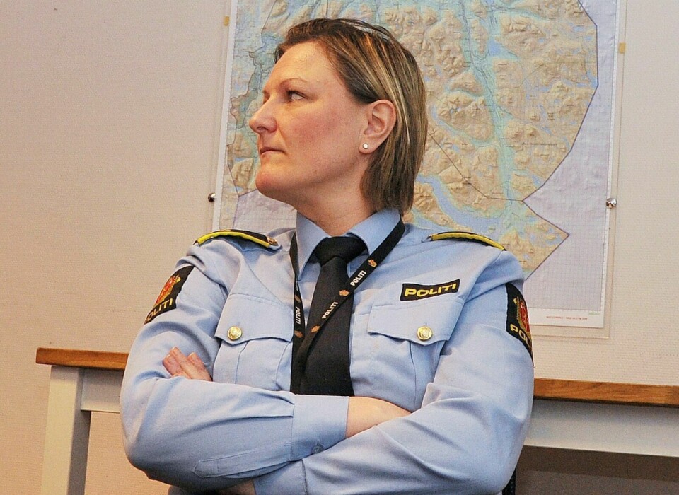 HAR SIKTA TI: Politioverbetjent Katrine Grimnes bekrefter at de har sikta en tiende person i Mack-saken. Foto: Kari Anne Skoglund (Arkiv)
