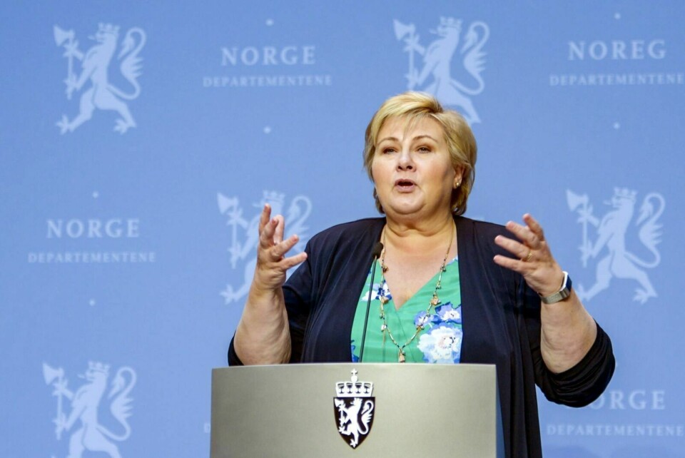 REISERÅD: Statsminister Erna Solberg på pressekonferanse om koronasituasjonen og reiser. Foto: Annika Byrde / NTB scanpix