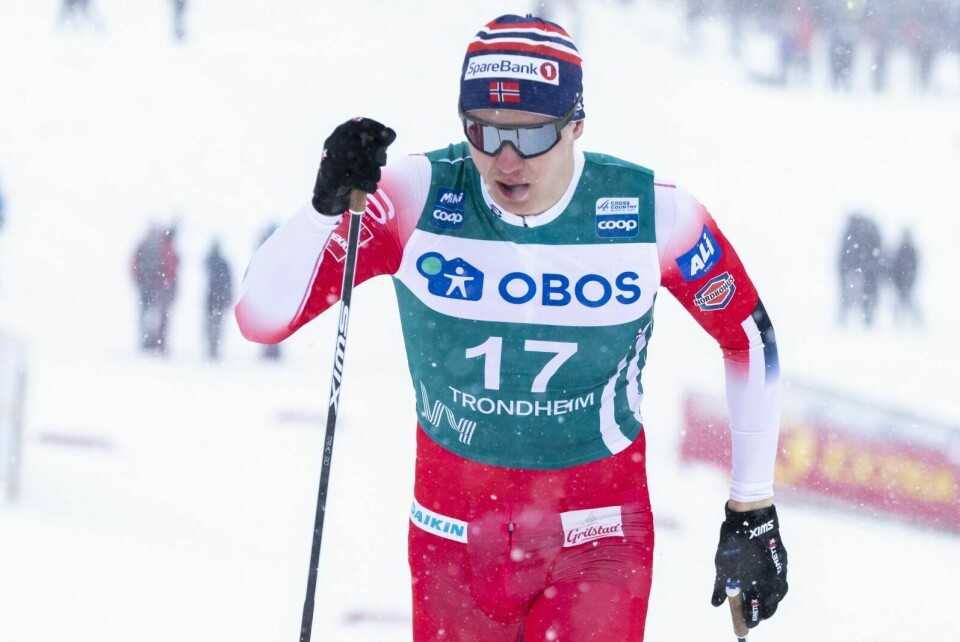 SKAL HENGE MED: Målet til Erik Valnes er å henge med så godt han kan i søndagens femmil på Holmenkollen skifestival. Foto: TERJE PEDERSEN/NTB SCANPIX