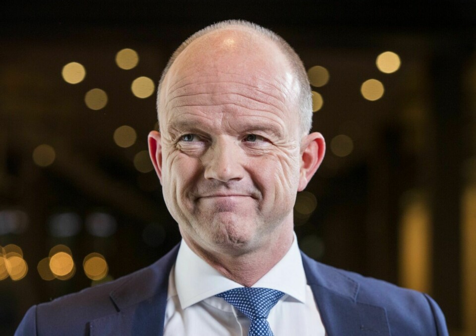 FORNØYD: NHO-sjef Ole Erik Almlid er godt fornøyd med Stortingets krisepakke som ble lagt fram mandag. Foto: Terje Pedersen / NTB scanpix