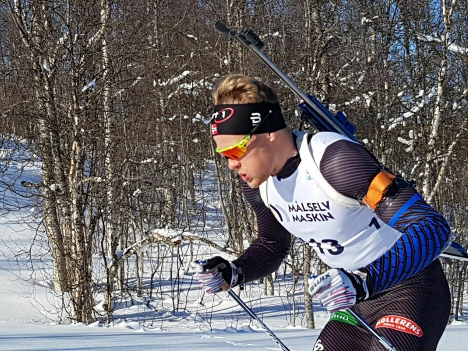 PÅ PALLEN: Fredrik Mack Rørvik gikk inn til en 3. plass i norgescupen lørdag. Foto: Ivar Løvland