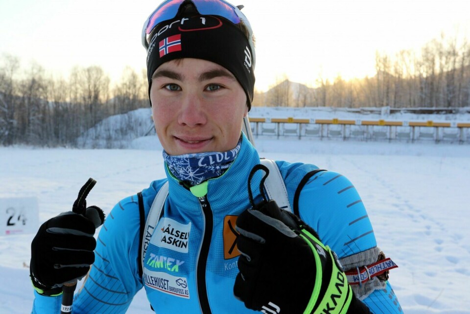 VM I SVEITS: Morten Hol avsluttet junior-VM i skiskyting i Sveits med en 4. plass søndag. Foto: Ivar Løvland