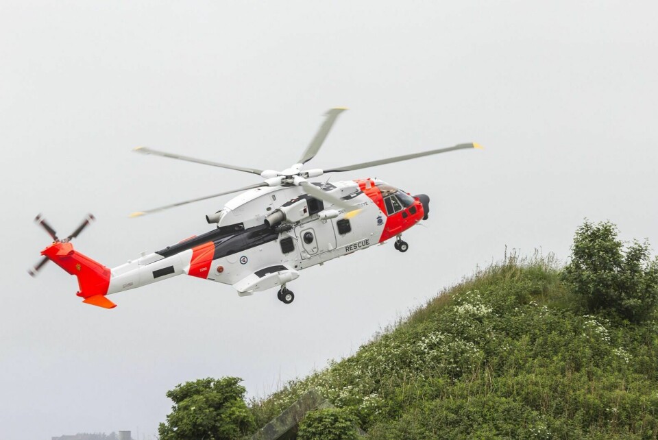 Norges nye redningshelikoptre av typen AW101. Foto: MARTIN MELLQUIST, FORSVARET