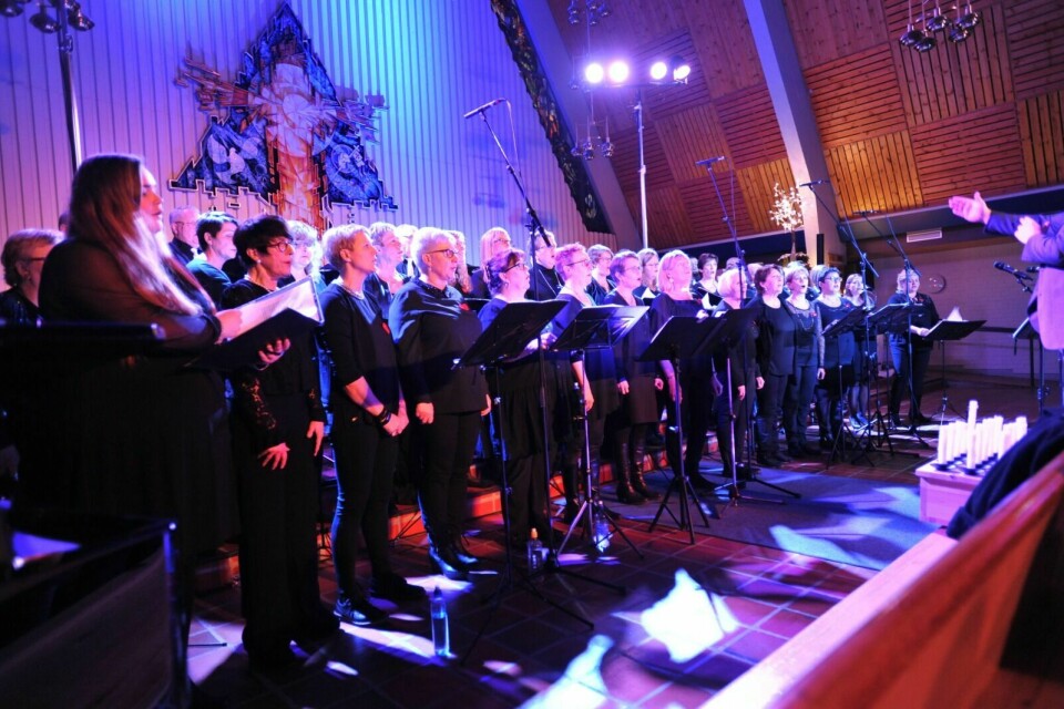 STEMNINGSFULLT: Søndag skal Chorus Borealis skape adventsstemning i Målselv kirke på den tradisjonelle julekonserten. Foto: Malin Cerense Straumsnes (Arkiv)