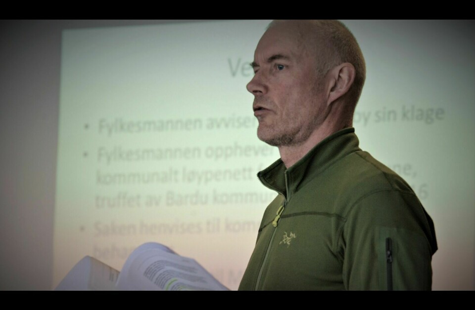 IKKE SVAR GODT NOK: Per Åke Heimdal mener svaret fra Fylkesmannen i Troms og Finnmark ikke er svar på det Bardu kommune spør om. Foto: Knut Solnes (Arkiv)