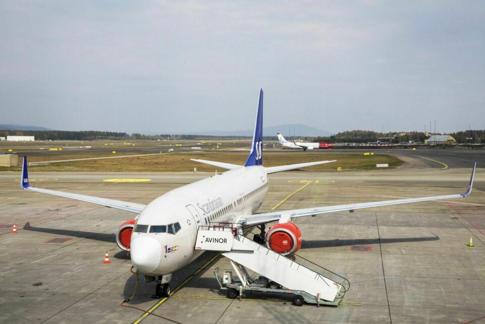 FLYSKIFTE: Det ligger an til at SAS-fly vil erstatte Norwegian-fly på strekninga Bardufoss-Oslo fra 1. februar 2020. Da overtar SAS flyavtalen med Forsvaret. Foto: OLE BERG-RUSTEN, NTB SCANPIX