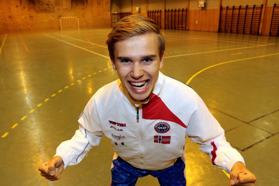 NESTEN: Det ble nesten EM-medalje for Marcus Kongsvold, men i kvartfinalen tapte han med ett fattig poeng. Foto: Ivar Løvland