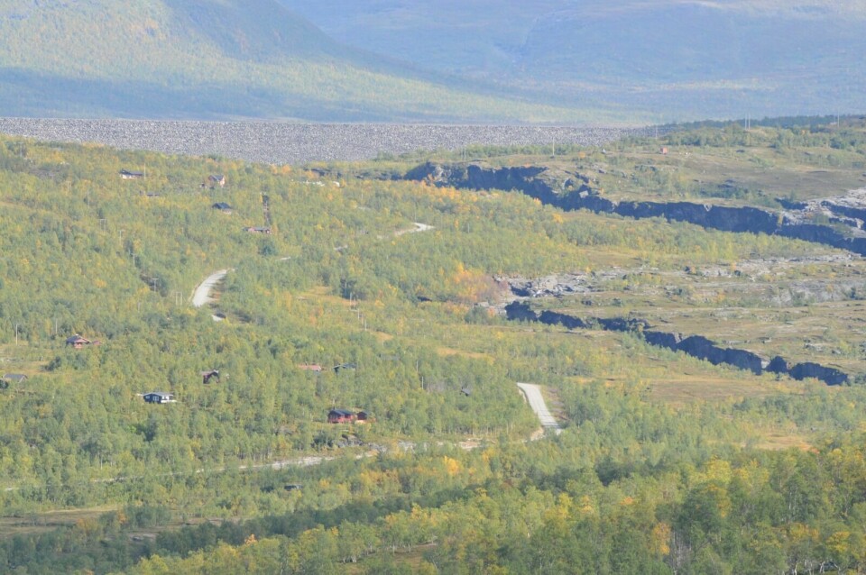 PÅGREPET: Bildet viser området fra Innset mot demningen ved Altevatn. Dette er et litt eldre bilde. Foto: Arkivfoto