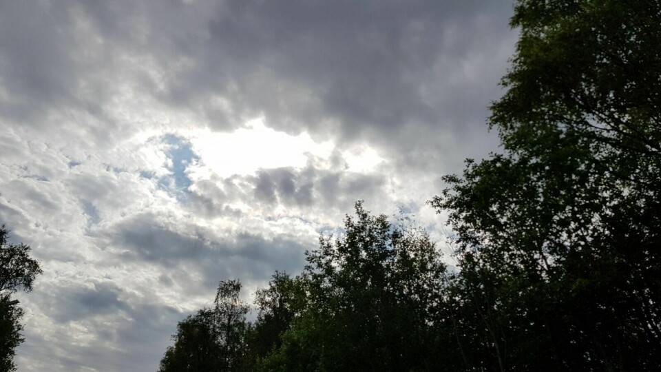 LETTSKYET OG SOL: Det kom inn mer skyer onsdag enn hva meteorologene hadde sett for seg. De neste par dagene kan det bli mindre skyer og mer sol, men fra helga skyer det mer til igjen. Foto: Toril Foshaug