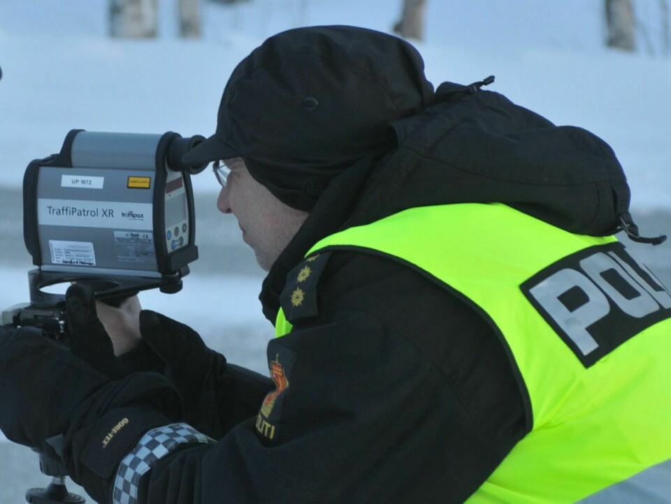 19 FIKK BOT: Politiet skrev ut 19 fartsbøter etter en fartskontroll mellom Lavangsdalen og Nordkjosbotn lørdag ettermiddag. Foto: Terje Tverås/Arkivfoto