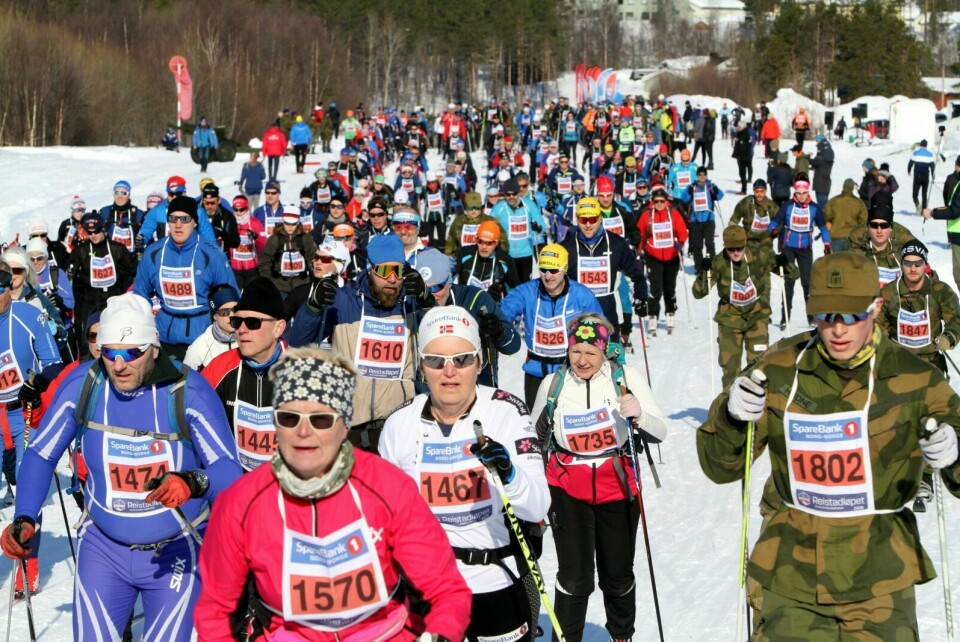 STORT FELT: 1547 løpere var påmeldt til lørdagens renn. Foto: Ivar Løvland