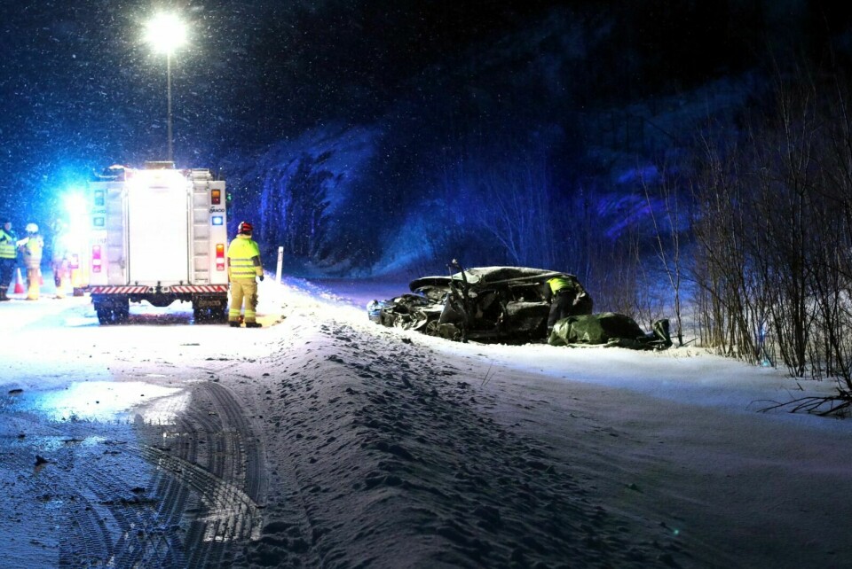 DØMT: Føreren av traileren som forårsaket denne alvorlige ulykken er nå dømt for forholdet. Foto: Ivar Løvland