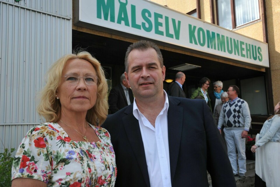 UTE: Britt Andreassen og Edgar Andersen meldte seg i helge ut av Høyre. Foto: Kari Anne Skoglund