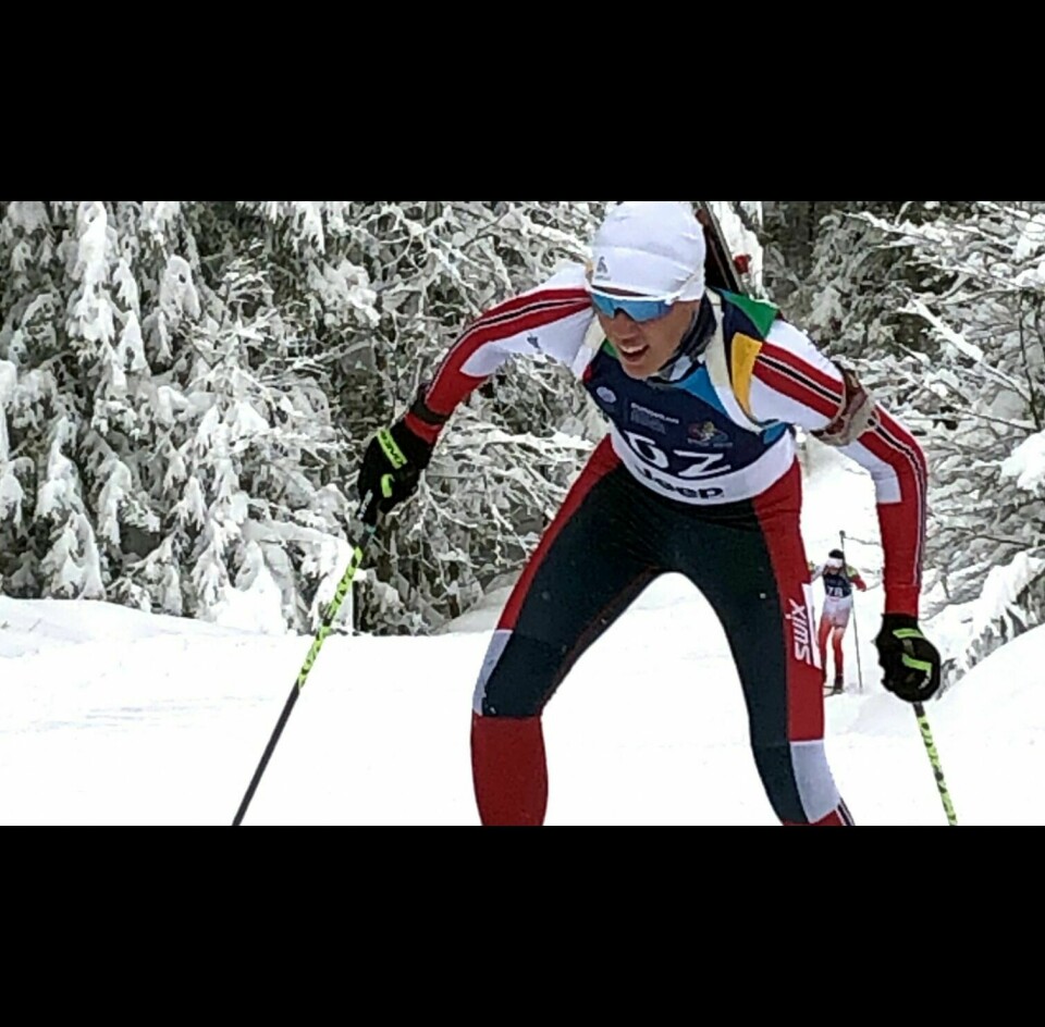 STERK: Morten Hol fra Målselvs skiskyttere innledet Ungdoms-OL med en sterk 5. plass på sprinten tirsdag. Foto: Privat