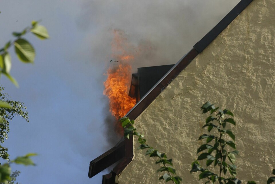 BRANN: Mange boliger brant til grunne i fjor. Foto: Morten Holm / NTB scanpix