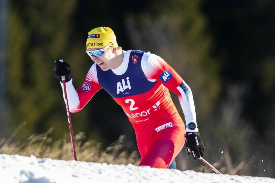 NEST BEST: Erik Valnes under åpningsrennet i sprint på Beitostølen. Foto: Terje Pedersen / NTB