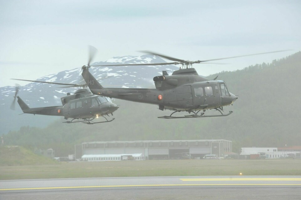 AVGJØRES SNART: Kampen om 339 skvadrons ni Bell 412-helikoptre på Bardufoss går nå inn i sluttfasen. Foto: Arkivfoto Morten Kasbergsen