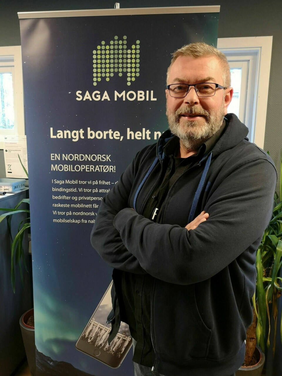 GÅR GODT: Drifta av det nordnorske mobilselskapet går bra kan daglig leder i Saga Mobil, Jan Inge Johnsen, meddele. Foto: privat