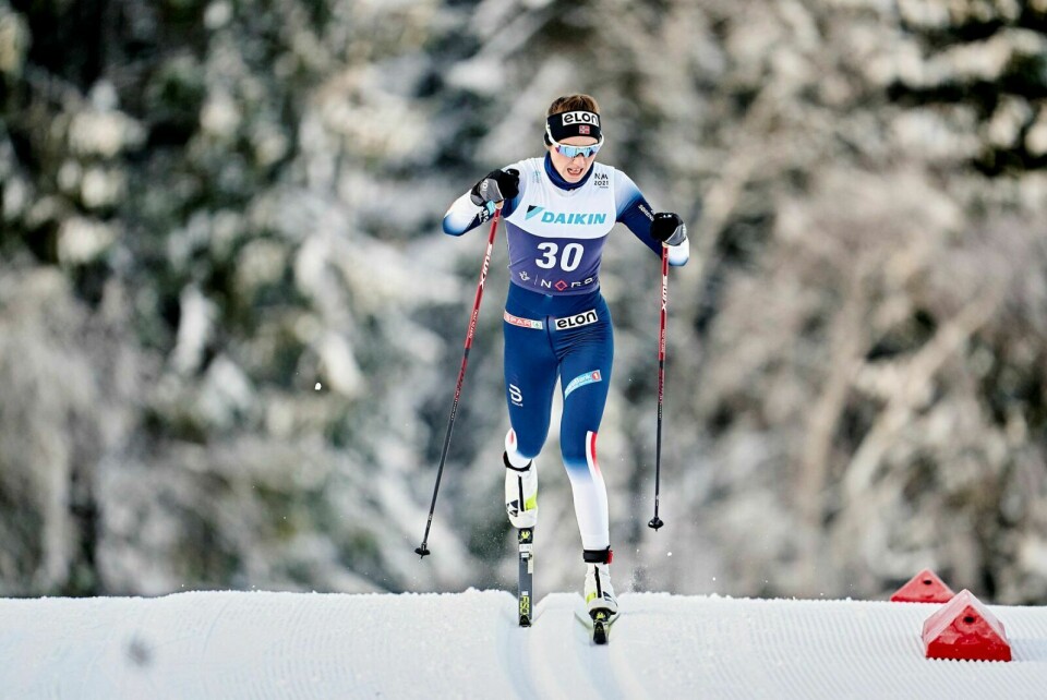 STERKT LØP: Ingrid Andrea Gulbrandsen gikk et sterkt løp under under 5 km klassisk i Granåsen mandag. FOTO: Ole Martin Wold / NTB