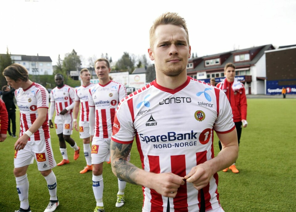 KAN RYKE: Stabæk-kampen søndag kan ryke for Kent-Are Antonsen etter at han fikk en smell i foten mot Bodø/Glimt. Foto: Rune Stoltz Bertinussen NTB scanpix